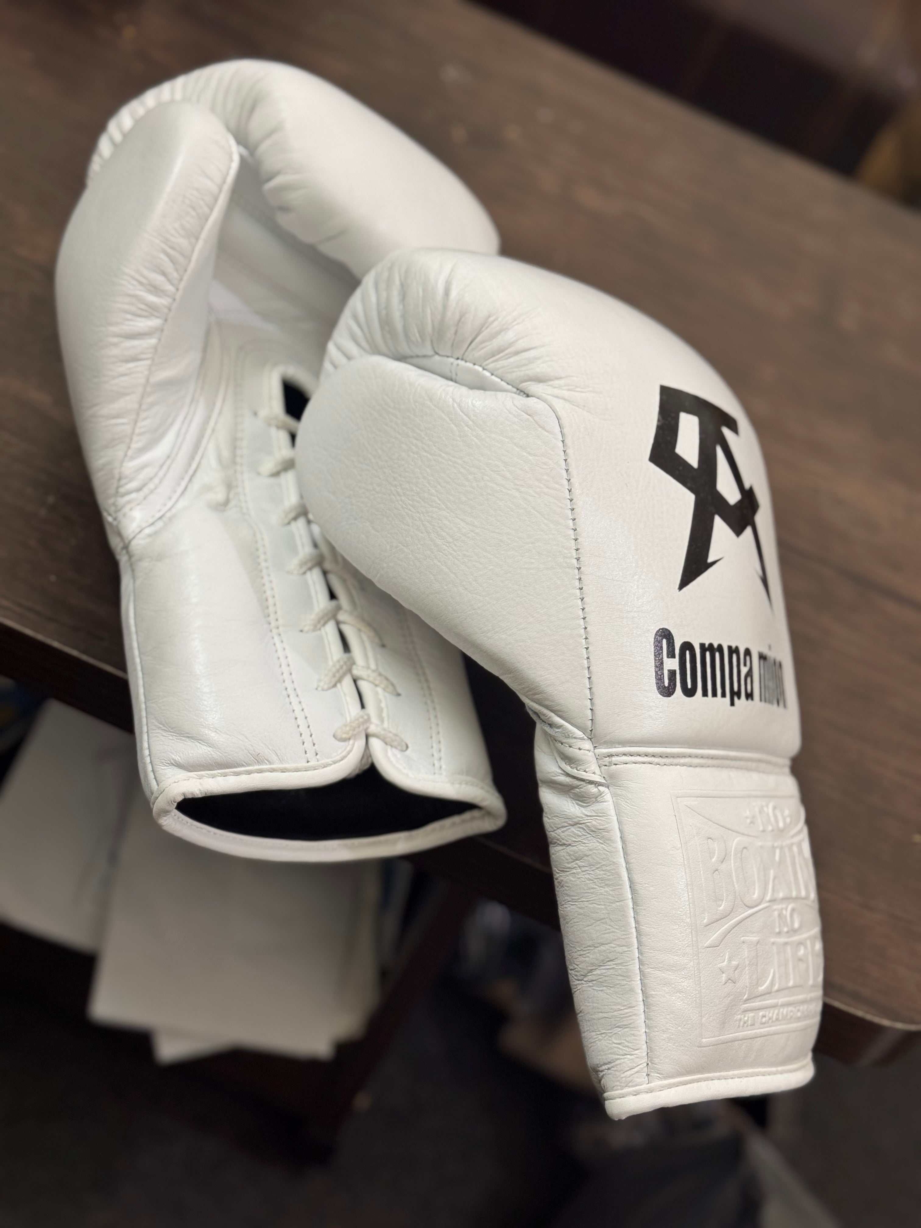 Full White Pro Elite Boxing Gloves No BOxing No Life| 100% Pure Leather | Best Choice for Fighters
