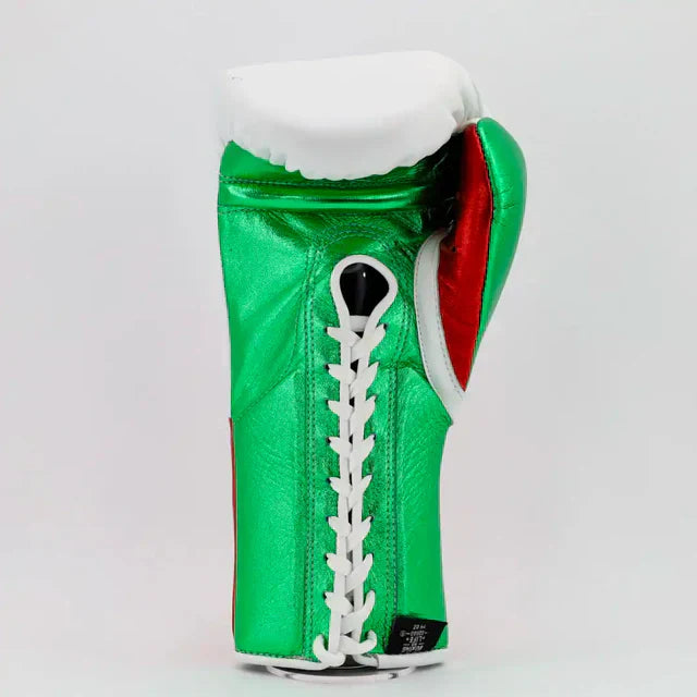 No Boxing No Life Training Gloves - White / Metallic Red / Metallic Green