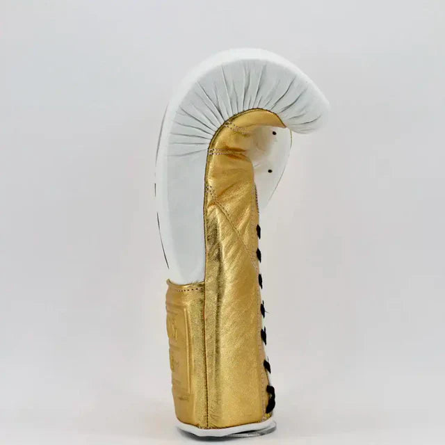 No Boxing No Life CA Special Edition Training Gloves - White / Metallic Gold