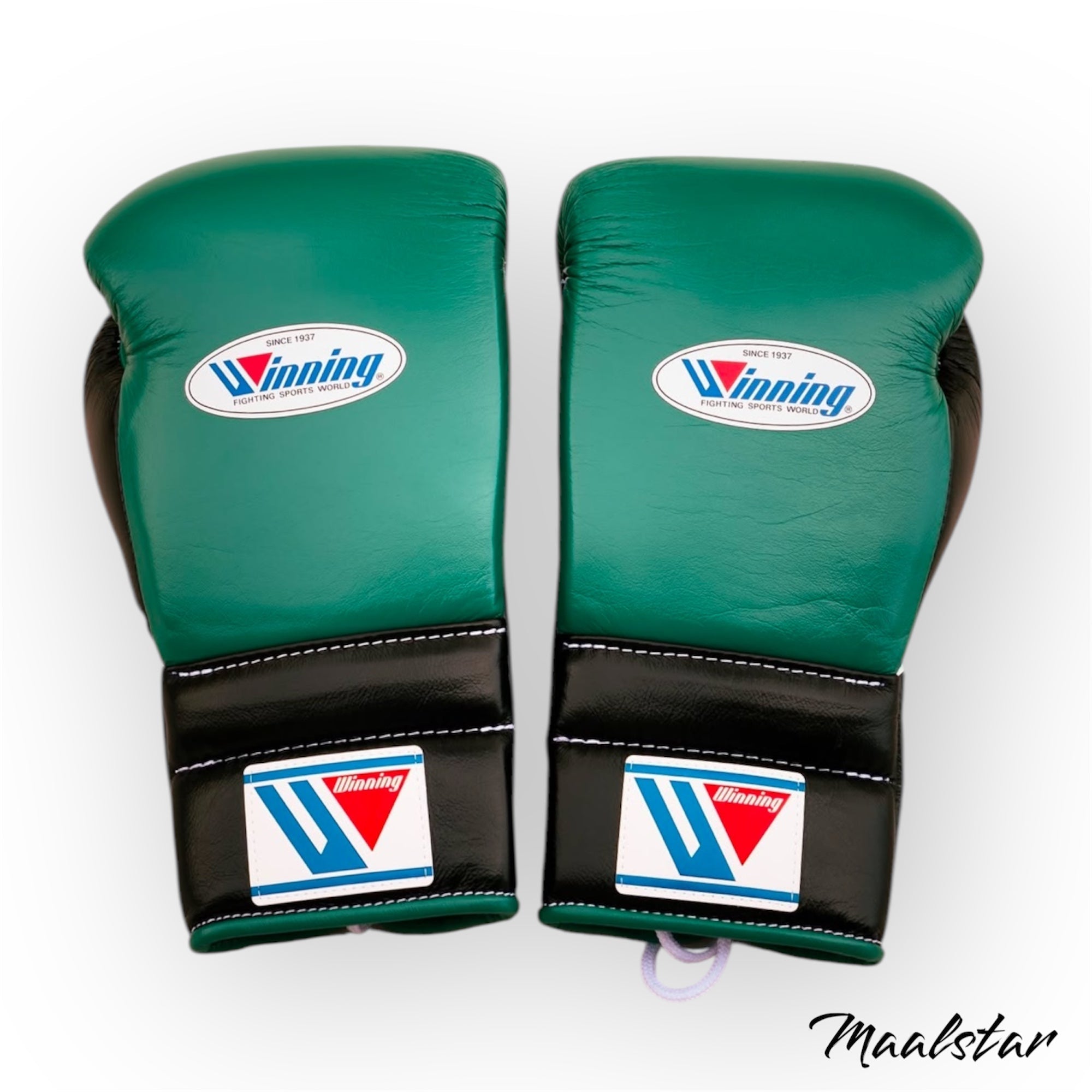 Green & Black Pro Elite Boxing Gloves | Winnings | Personalise your name | 100% Pure Leather | Best Choice for Fighters | Flat 50 OFF